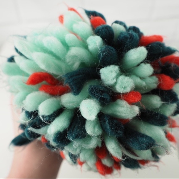 M brand crochet lined striped beanie with Pom Pom - Picture 9 of 10